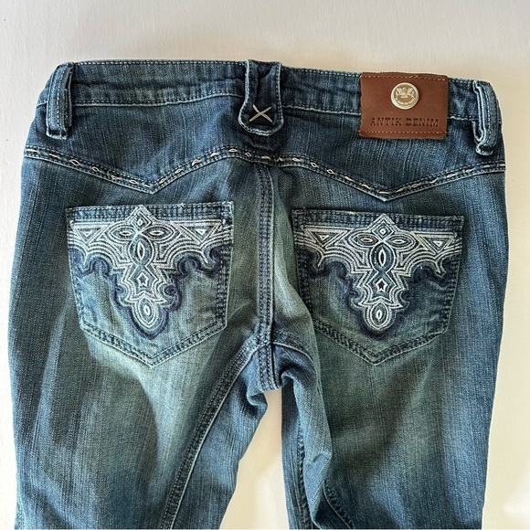 Antik Jeans Size 28 Y2K Embroidered Pocket - Picture 2 of 15